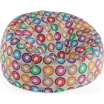Sedací pytel Sablio Sedací vak Cocoon Barevné spirály - 115 x 75 x 45 cm