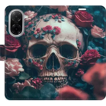 Pouzdro na mobilní telefon Flipové pouzdro iSaprio - Skull in Roses 02 - Xiaomi Redmi A5