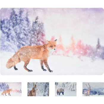 Rohožka Vánoční rohožka WILD IN WHITE 38x58 cm - více variant Varianta: Liška