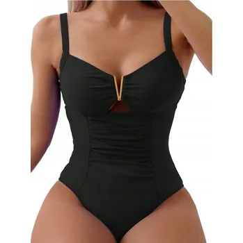 Dámské plavky SNM jednodílné plavky černé barvy, velikost M