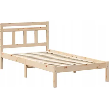 Postel Jednolůžková dřevěná postel VidaXL 100x200 cm, odstíny hnědé