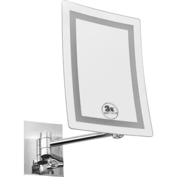 Zrcadlo Sapho Kosmetické zrcátko závěsné LED, 160x240mm, chrom - MW834
