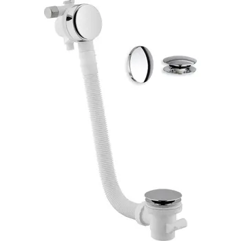 Sifon Sapho SENATOR vanová souprava s napouštěním, click-clack, délka 900mm, zátka 72mm, nerez mat - VR269028