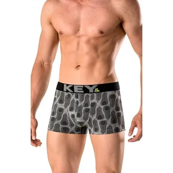 Pánské oblečení KEY PÁNSKÉ BOXERKY ŠORTKY MXH 879 KEY ŠEDÉ M