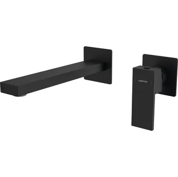 Vodovodní baterie Sapho CUBEMIX podomítková dvouprvková umyvadlová baterie, černá mat - CM008B