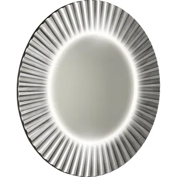 Sapho PRIDE STRIP kulaté zrcadlo s LED osvětlením v rámu ø 75cm, stříbrná - PD752