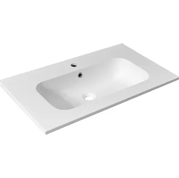 Umyvadlo Sapho SIDRA umyvadlo, litý mramor, 81x46cm, bílá - SD081