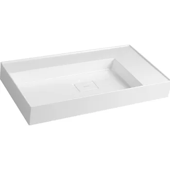 Umyvadlo Sapho GODIVA umyvadlo, litý mramor, 83x44cm, bez otvoru, bílá - GU083L-0