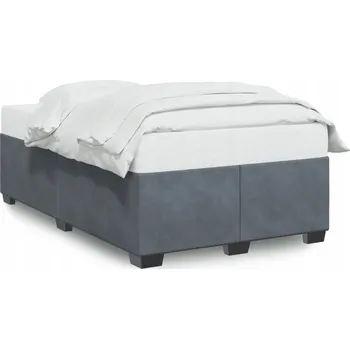 Postel Rám postele bez matrace, tmavě šedá, 120x200 cm, sametová