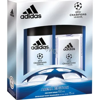 Kosmetická sada Adidas Dárková kazeta UEFA CL 75ml bodyspray + 150