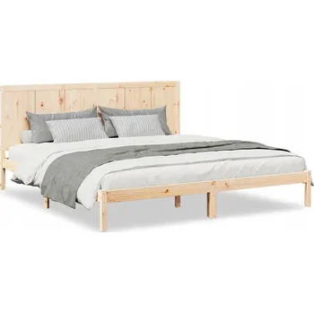 Postel Prodloužený rám postele bez matrace 200 x 210 cm masivní dřevo