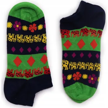 Dámské oblečení Krátké bambusové Ponožky - Veselý slon (36-40)