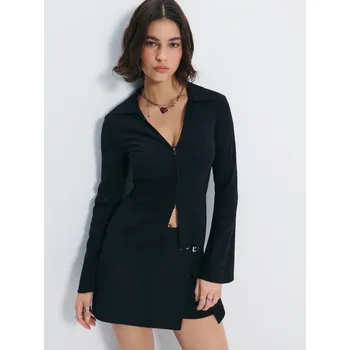 Dámská móda Halenka s&nbsp;výstřihem do V - XL - House - černá - 183IQ-99X