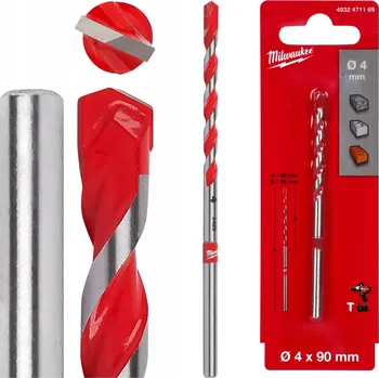 Vrták Vrták do betonu Milwaukee 4 x 90 mm
