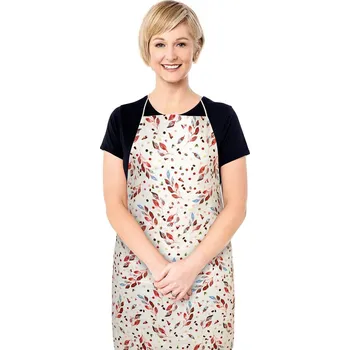 Kuchyňská zástěra Kuchyňská zástěra BERTA - zástěra 67x84 cm Lísteček hnědá