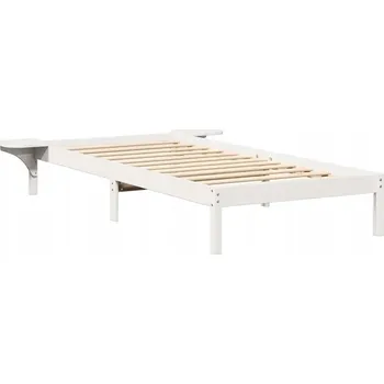 Postel Rámeček postele Bílý 100 x 200 cm Masivní borovicové dřevo
