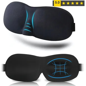 Škraboška na spaní Maska na spaní na spaní černá profilovaná nepropouští světlo