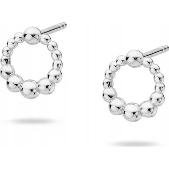 Náušnice STŘÍBRNÉ Dámské NÁUŠNICE ryzost 925 Kruhy Kroužky z Kuliček Se Zapínáním na Puzetku