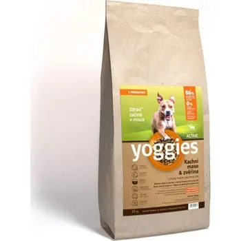 Krmivo pro psa 15kg Yoggies Active Kachní maso&zvěřina, granule lisované za studena s probiotiky