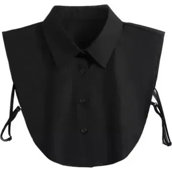 Dámská košile Falešný límec košile se zapínáním Černý límec