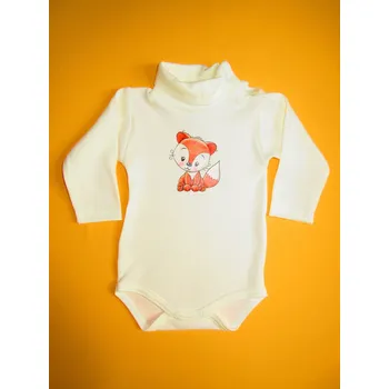 Arex, ČR Body s rolákem hladký úplet+potisk Barva: smetanová, Velikost: 98