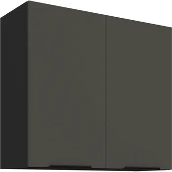 Kuchyňská skříňka 80 G-72 2F, Horní kuchyňská skříňka Aria grafit/černá