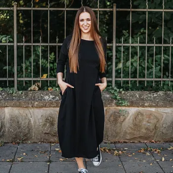 Dámské šaty Šaty Raindrop Long Night Black Velikost: XXL