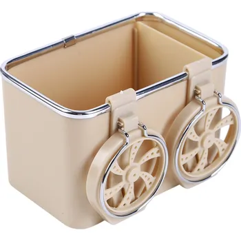 Držák do auta Verk 10082 Držák na nápoje, papírové kapesníky do auta béžová