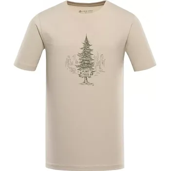 Pánské oblečení Pánské triko z organické bavlny ALPINE PRO EKK MTSD920 BÍLÝ PEPŘ XL-G