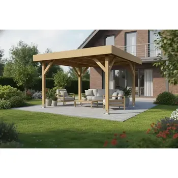 Zahradní altán Dřevěná pergola Altán Jáva 300x300