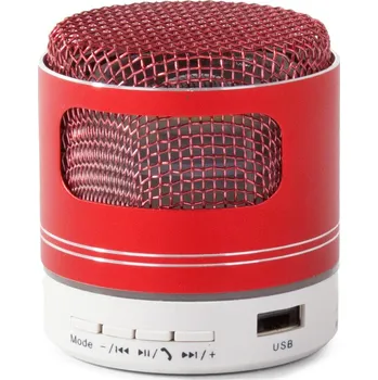 Bluetooth reproduktor Verk 06198 LED Mini Bluetooth reproduktor, 3 W, červená