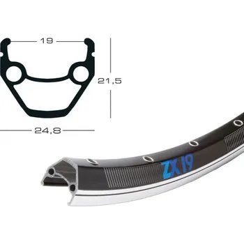 Ráfek na kolo Ráfek Exal ZX 622-19 32 děr GV 6,5 mm černá (28/29)