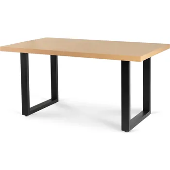 Jídelní stůl JAKS Rozkládací stůl Edwin černý 160 - 260 cm zlatý dub