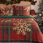 Vánoční povlečení 100% bavlna ESTRA 1x 140x200 cm, 1x povlak 70x80 cm MyBestHome