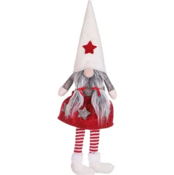 Vánoční dekorace eCa KSN07 Vánoční dekorace Skřítek 32 cm bílý