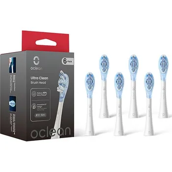 Náhradní hlavice k elektrickému kartáčku Oclean náhradní hlavice Ultra clean 6 KS X Ultra, bílé