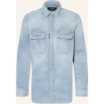 Pánská košile dsquared2 Pánská Džínová Košile Regular Fit, tmavě modrá, 50