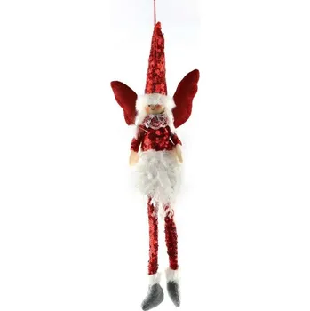 Vánoční dekorace eCa ASN02 Vánoční dekorace Anděl 34 cm červený