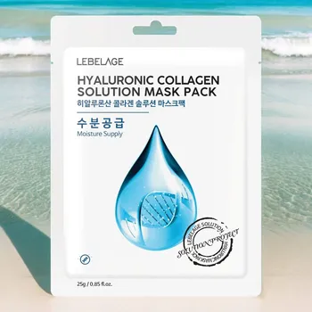 Pleťová maska LEBELAGE - Hyaluronic Collagen Mask Pack - Kolagenová plátýnková maska - 25 g