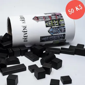 Dřevěná hračka wood season, s.r.o. Křídové kostky – mix tvarů (50 ks)