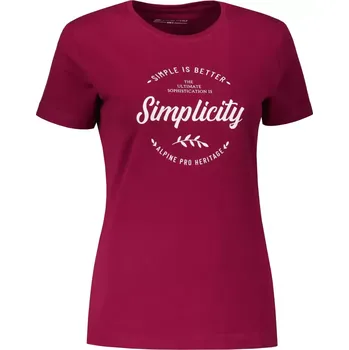 Dámské triko ALPINE PRO ALLONA LTSY900 VÍNOVÁ XS