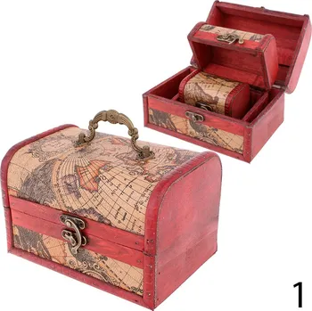 Šperkovnice Dřevěná šperkovnice velká (Sada 3ks dřevěných truhel)