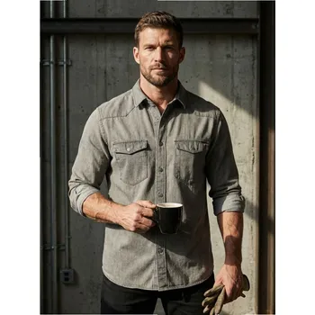 Sinsay - Košile střihu regular - šedá - 8020Y-09X - 8020Y-09X-XXL