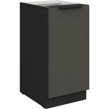 Kuchyňská skříňka 40 D 1F BB, Spodní kuchyňská skříňka Aria grafit/černá
