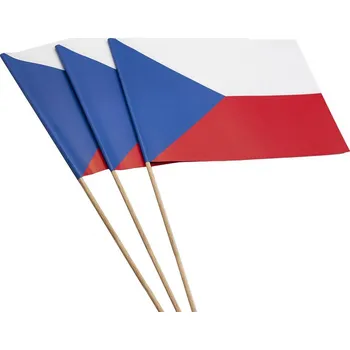 Vlajka Papírová vlaječka ČR na špejli - 14,5 x 21 cm