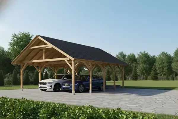 Garážový přístřešek pro 2 auta 600x600