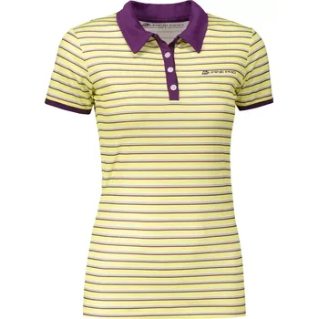 Dámské oblečení Dámské triko s límečkem ALPINE PRO ULRICO 2 SVĚTLE BÉŽOVÁ XS ( 34 )