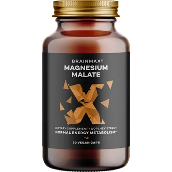 Zdraví BrainMax Magnesium Malate, 90 rostlinných kapslí Organická forma hořčíku s vysokou vstřebatelností až 80%, 45 dávek, doplněk stravy