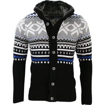 Pánský svetr CARISMA svetr pánský 7011 norský vzor černá 3XL