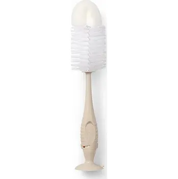 BabyOno 728/05 KARTÁČ S PŘÍSAVKOU NA LÁHVE A SAVIČKY BÉŽOVÝ